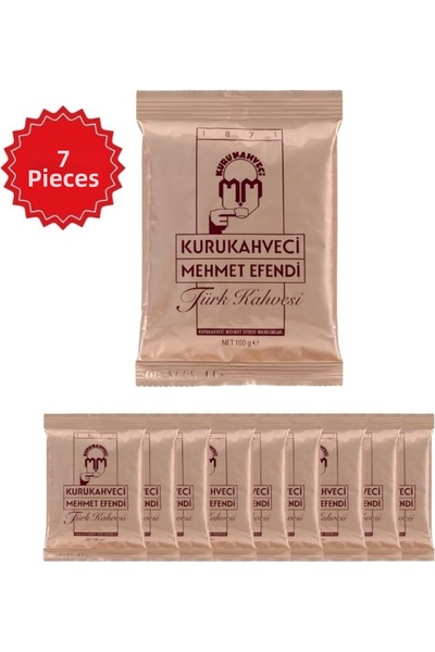 Araz et قهوة كوروكاهفيتشي ميهمت إفندجي التركية 100 جرام × 7 قطع |   قهوة تركي...