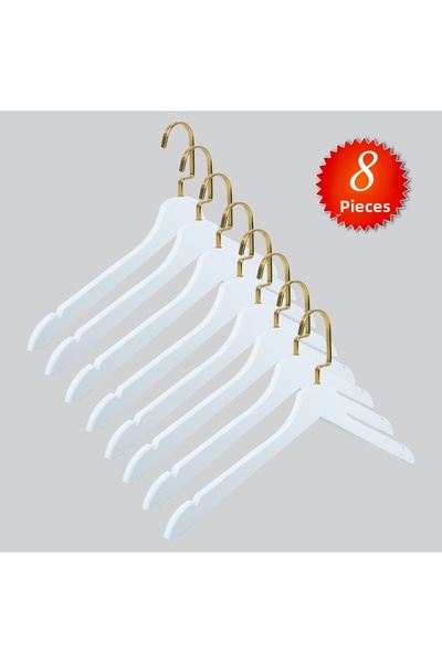 NYN Wooden Nickel Gold Llama Hooks (Blouse, Dress, T-Shirt) Hangers 8 Pieces