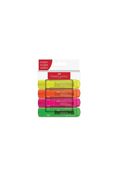 Faber Castell Faber Highlighter Set of 4 Highlighters 46 Transparent Barrel 5...