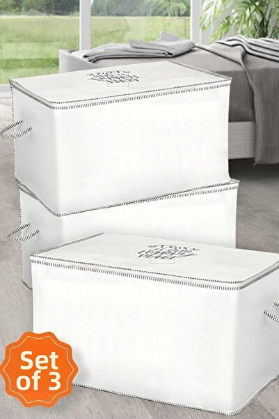 ALAS Set of 3 Chest Type Pillow Quilt Storage Bag 75 X 45 X 45 Cm.