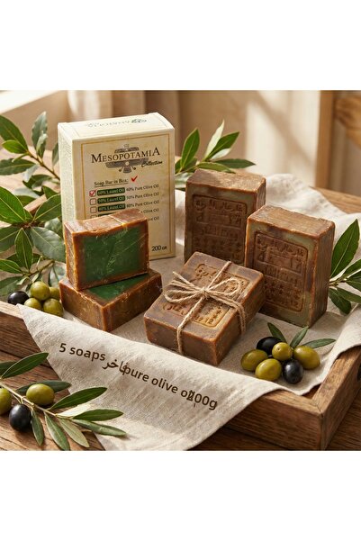 Anatolia Soap صابون حلب الأصلي بخلاصة الغار بنسبة 60% من ميسوبوتاميا، عبوة من...