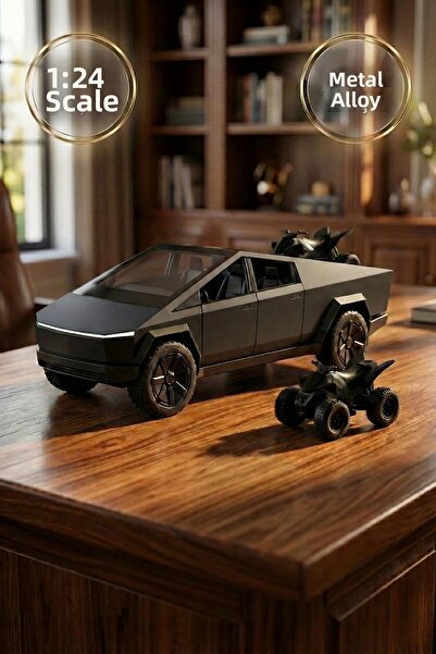 craftivio 1:24 Cybertruck Metal Diecast Model Car - Atv Motorized, Doors Open...