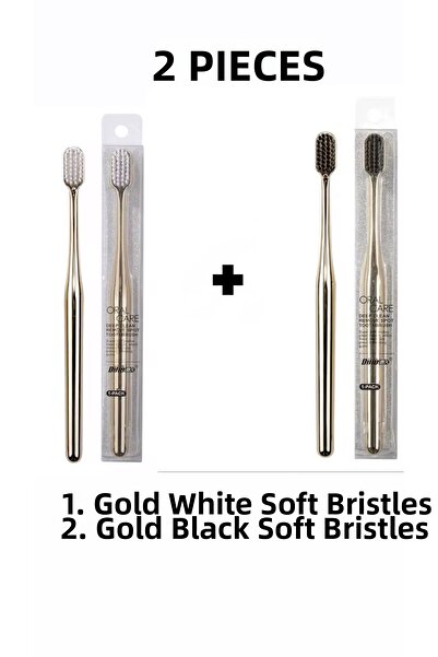 BIJIE فرشاة أسنان جولد (ذهبية) - 2 قطعة