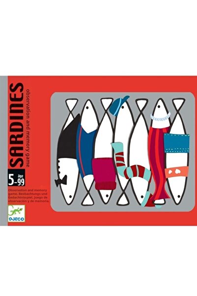 djeco ألعاب بطاقات السردين