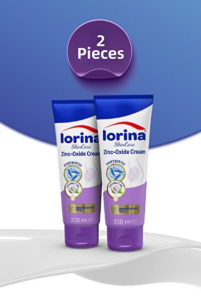 LORİNA Skin Care Zinc Oxide Barrier Cream 200 ml 2 Pieces
