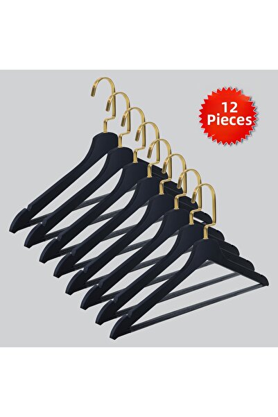 NYN خطاف خشبي M002-ÇB ذهبي اللون من BARLI (للقمصان، التنانير، الفساتين والبنا...