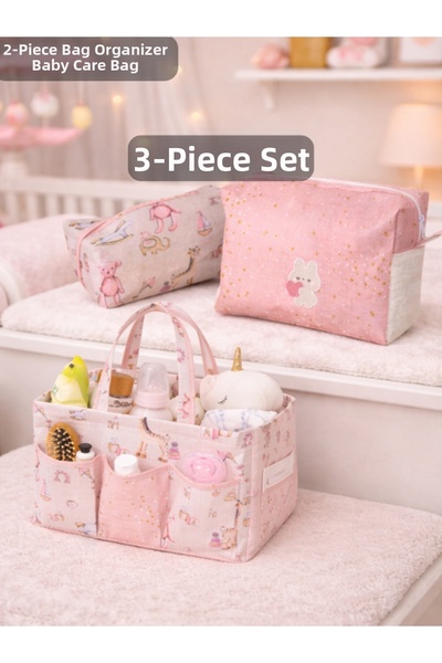 PONÇİK BEBEK Set of 3 Baby Care Organizing Bags - Set of 2 Organizer Bags in ...