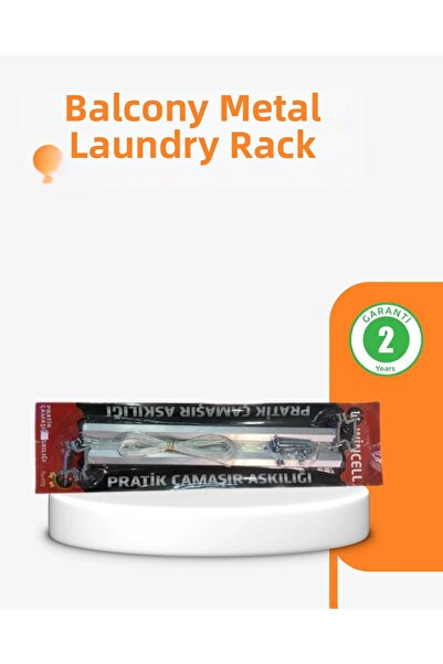 Fırsatkolik 25X60 cm Laundry Rack Square Durable Design for Balcony Rail
