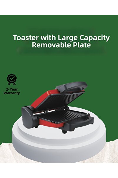 doremodam محمصة خبز تيفلون بقوة 2000 واط - لوح كبير، حرارة قابلة للتعديل، سهل...