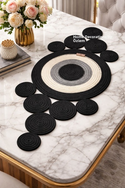 home decors by özlem Decorative Cover Straw Cover Tablecloth Runner Organizer