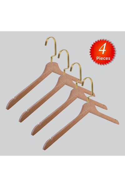 NYN Wooden Gold Llama Hangers (Blouse, Dress, T-Shirt) Hangers 4 Pieces