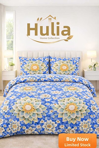 Altıntaş soft 5D Elastic Sheet Duvet Cover Set Double Size 100% Cotton Digita...