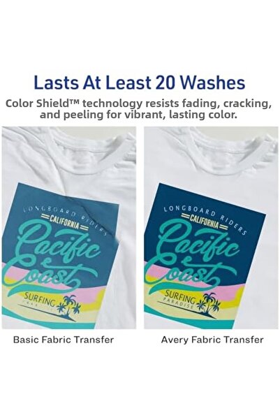 Nacario ورق نقل الحرارة من نركريوشوب للأقمشة ذات الألوان الفاتحة، مقاس 21.6 ×...