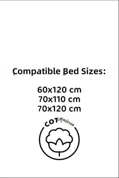 Ozz Baby 100% Cotton 1 Piece Fitted Sheet (70X120X16Cm) 1 Pillowcase (35X45)