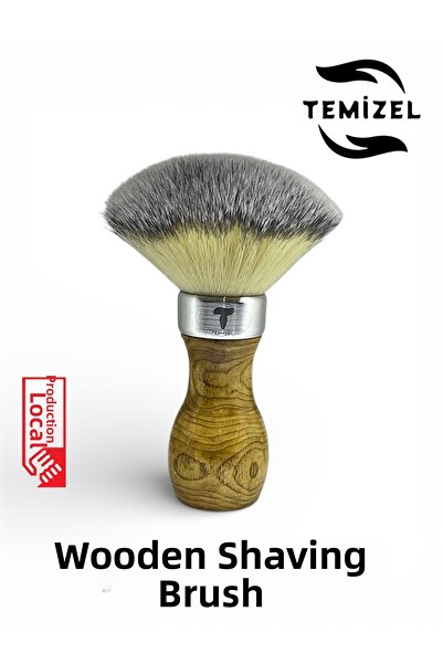 Temizel Barber Ense Brush Wooden Handle