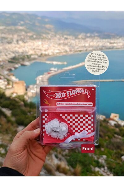 İNCİ sepette باقة صغيرة من الزهور الساخنة مع مرآة