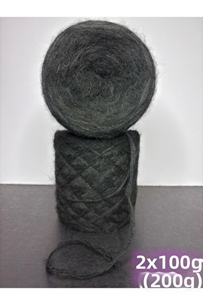 Ana&Kuzusu İplik Black Furry (3 Layers of Winding) Mohair Knitting Yarn 200Gr