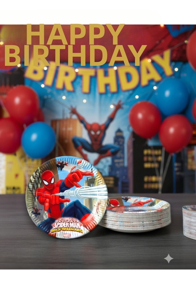 Evabrite Πιάτο για πάρτι γενεθλίων με θέμα τον Spider-Man – 22 εκ. |   Τυπωμέ...