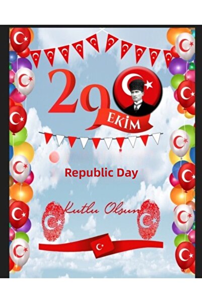 PROMISEBACKDROP2 29 أكتوبر عيد الجمهورية، لوحة مدرسية، جلسة تصوير، خلفية قماش...