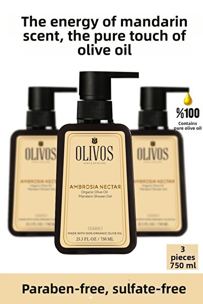 Olivos 100% Olive Oil Tangerine Scented Shower Gel |   Moisturizing Care, Par...