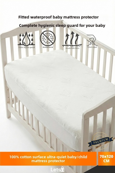 Letsii مرتبة سرير للأطفال والرضع مقاومة للسوائل مصنوعة من القطن بنسبة 100% | ...