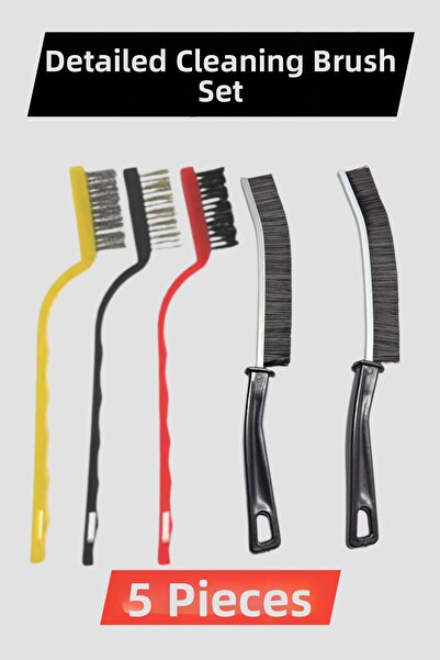 Manosta 5-Piece Cleaning Brush Set – Grout Cleaning, Fine-Tipped Detail Brush...
