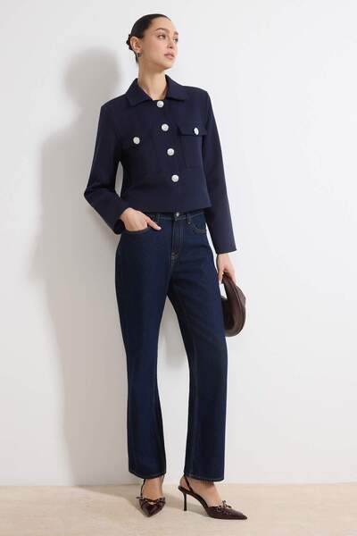 Trendyol Collection Navy Blue Jacket Twoss26Ce00020