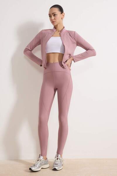 Trendyol Collection Dusty Rose Diver/Scuba Leggings Sports Leggings Twoss21Ta...