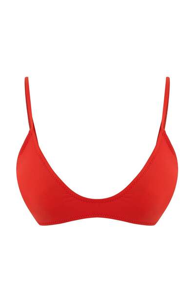 Trendyol Collection Red Bralette Covered Bikini Top Tbess26Bu00009