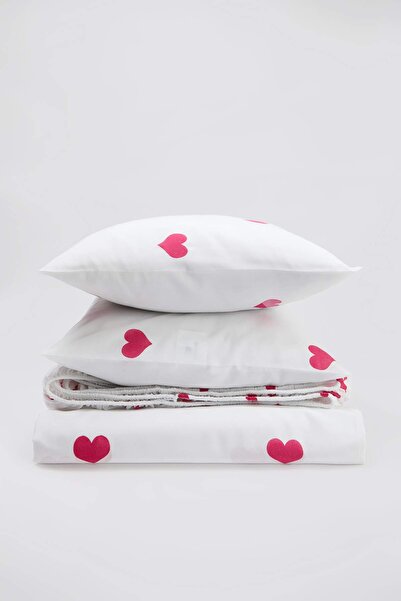 TRENDYOLMİLLA HOME Double Easy-Iron Heart Duvet Cover Set Tphaw26Ckn00019