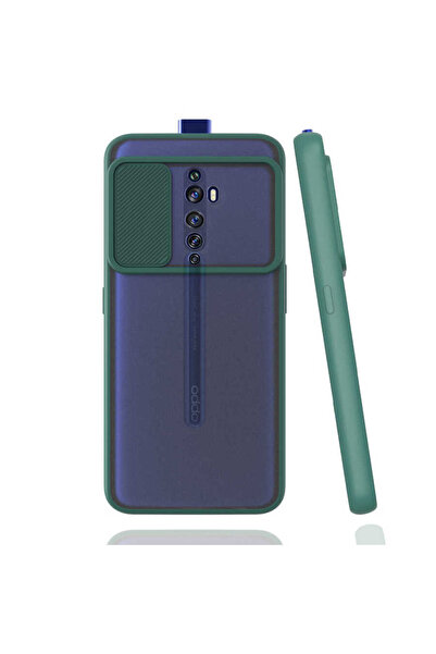 noktaks Oppo Reno 2Z uyumlu - Kılıf Slayt Sürgülü Arkası Buzlu Lensi Kapak - ...