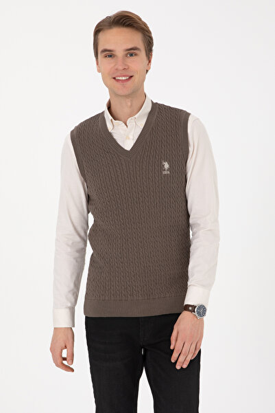 U.S. Polo Assn. Erkek Vizon Süveter 50318160-VR052