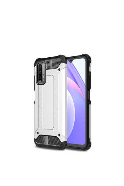 noktaks Redmi 9T uyumlu - Kılıf Çİft Katman Koruyucu Crash Military Tank Kılı...