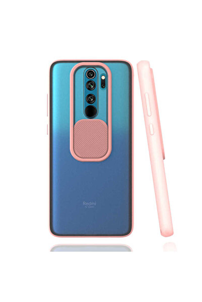 noktaks Xiaomi Redmi Note 8 Pro Kılıf Kamera Sürgü Mat Arka Yüzey Renkli Çerç...