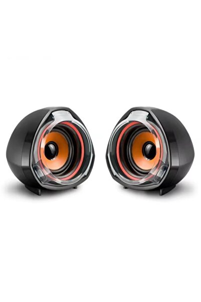 divendi-ro Set de 2 boxe pentru PC, Q 87, 2 x 5W, negru cu portocaliu