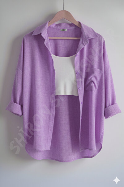 Shiron Sportswear&Company قميص نسائي فاخر عالي الجودة من الكتان ذو أكتاف منخف...