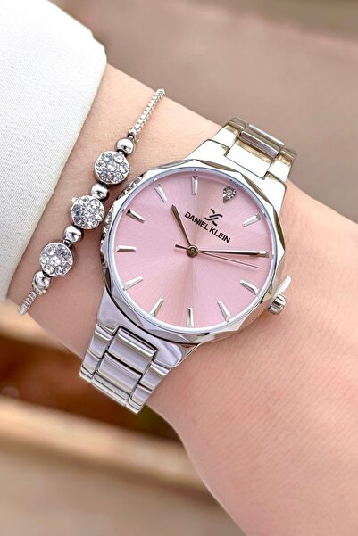 Daniel Klein Kadranı Pembe Kordonu Metalik Renk 2 Yıl Garantili Kadın Kol Saa...