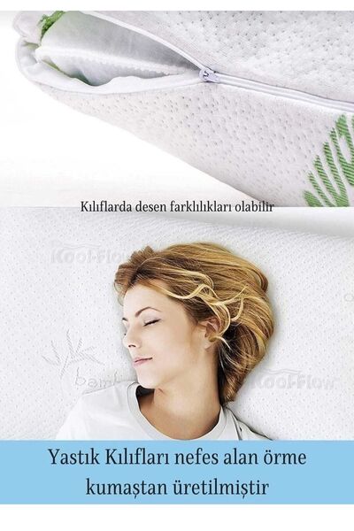 AYHOME Pamuklu Yüksek Ve Sert Ortapedik Vısco Boncuk Dolum Yastık 50 X 70 CM ...