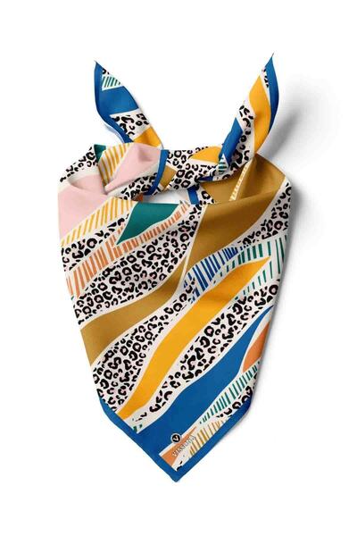 Vissona 100% Silk Headscarf for Women - 22"x 22" inch Hair Scarf Leopard Patt...