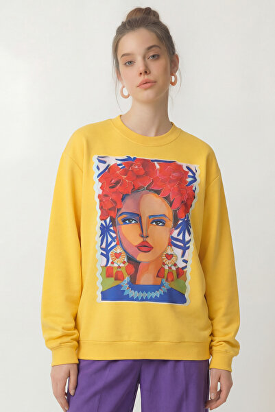 poupee Lacivert Sweatshirt, Kadın Sweatshirt, Oversize Sweatshirt, Kadın Swit