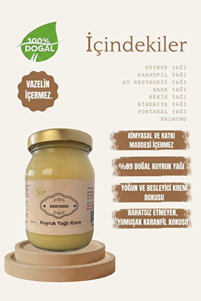 MERTEMİN Kuyruk Yağlı Krem (KARANFİL KOKULU) 190 gr Kuyruk yağı kremi masaj k...