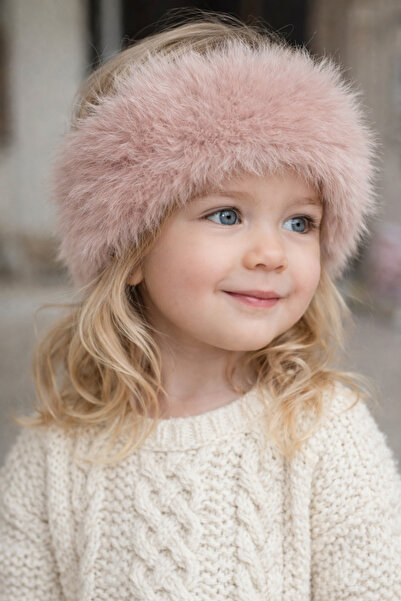 laviyonsa Girl's Double-Sided Fur Bandana 50-54 cm