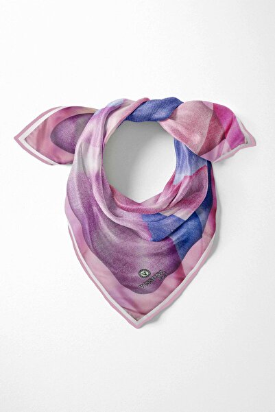 Vissona %100 İpek Kadın Desenli Bandana 80x80