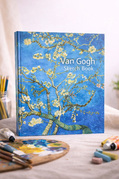 matheon Van Gogh Badem Çiçeği Kapaklı Eskiz Defteri | Çizim Defteri | Sketchbook