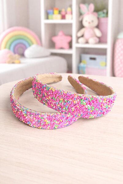 Moonbelle Renkli Şekerleme Taç | Kız Çocuk Dolgulu Saç Tacı | Doğum Günü Part...