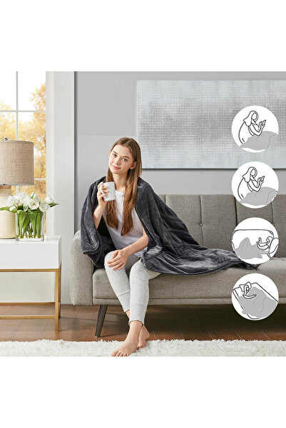 Generic Heated Winter Wearable Blanket Jacket, Battery Powered Cordless Warm ...