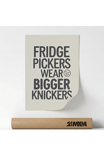 21mxm Poster 'Fridge Pickers' Pe Panza Mata – Design Minimalist, A4 (21 x 29....