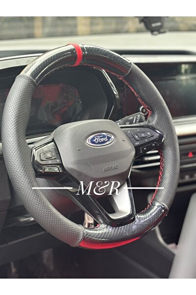 M&R OTO KILIF AKSESUAR Kristal Karbon Nokta  Kaplama Deri Direksiyon Kılıfı (...