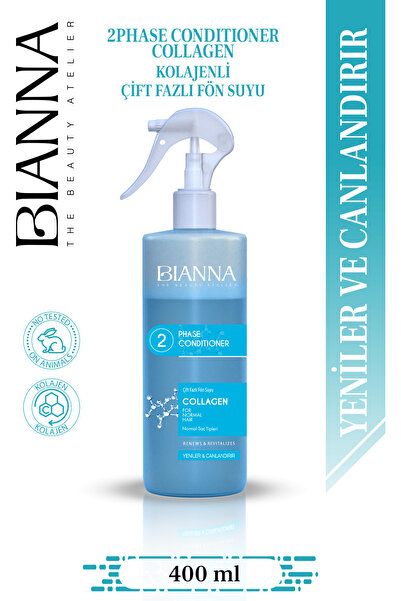Bianna Çift Fazlı Kolajen İçeren Fön Suyu Nemlendirir & Canlandırır - 400ml