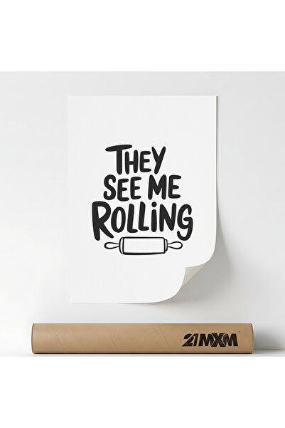 21mxm Poster 'See Me Rolling' Pe Panza Mata – Design Minimalist, Fara Rama